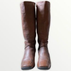 EUC Clark’s Mia West Leather Tall Riding Boots